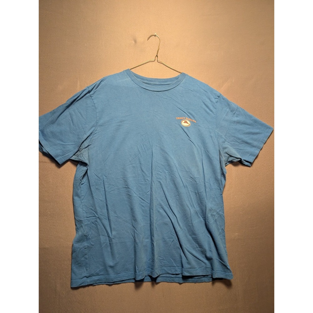 Tommy Bahama RELAX T Shirt Mens XL Blue Biker Bar Graphic Print Cotton Crew Neck